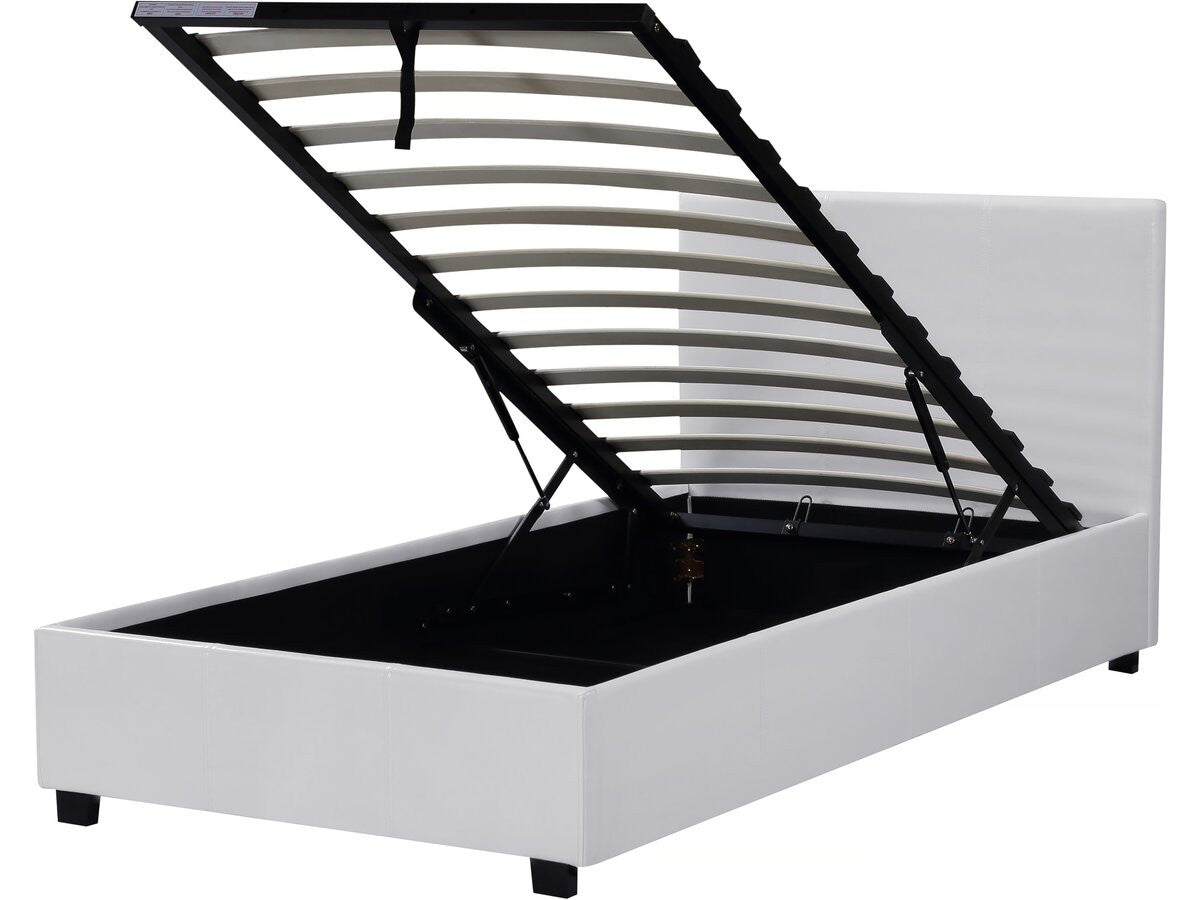 Letto con contenitore "Carla" - Bianco - 90 x 190 cm