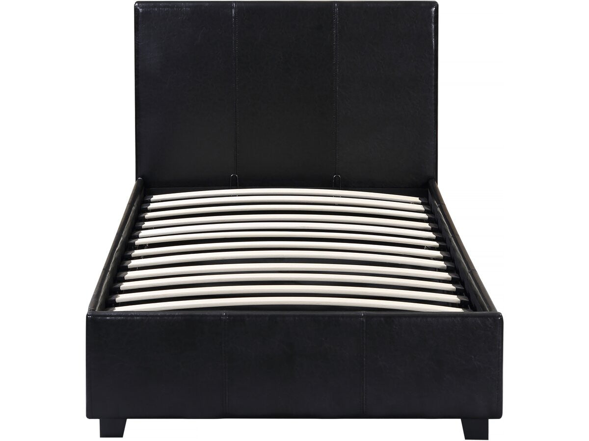 Letto con contenitore  "Carla" - 90 x 190 cm- Nero
