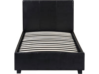 Letto con contenitore  "Carla" - 90 x 190 cm- Nero