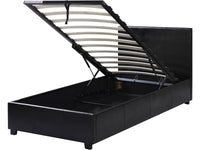 Letto con contenitore  "Carla" - 90 x 190 cm- Nero