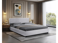Letto con contenitore "Carla" - Bianco - 140 x 190 cm