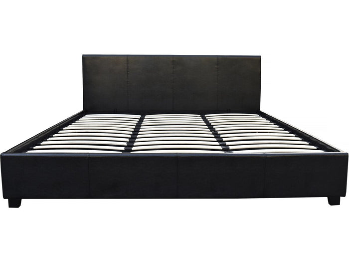 Letto con contenitore "Carla"- Nero - 160 x 200 cm