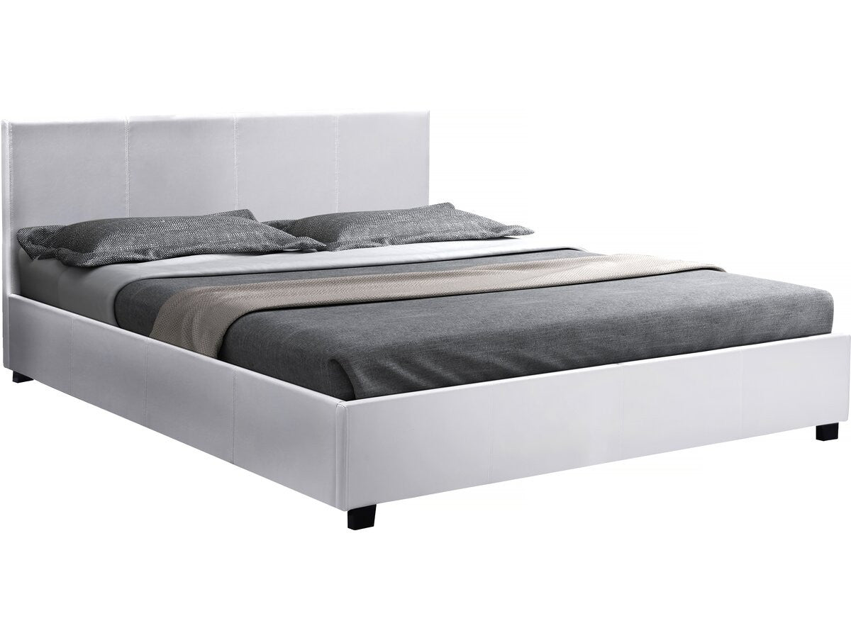 Letto doppio con contenitore  "Carla"- 160 x 200 cm  - Bianco