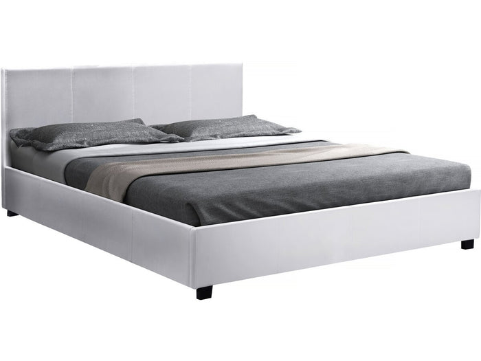 Letto doppio con contenitore  "Carla"- 160 x 200 cm  - Bianco