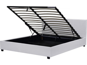 Letto con contenitore "Carla" - Bianco - 140 x 190 cm