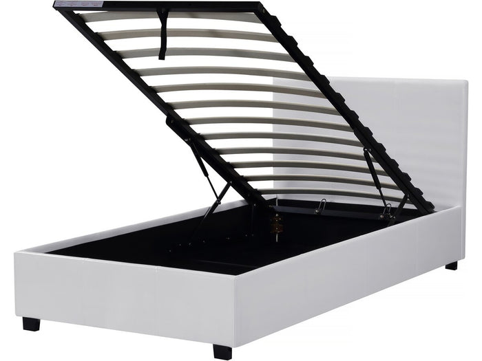 Letto con contenitore "Carla" - Bianco - 90 x 190 cm