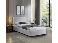 Letto con contenitore "Carla" - Bianco - 90 x 190 cm