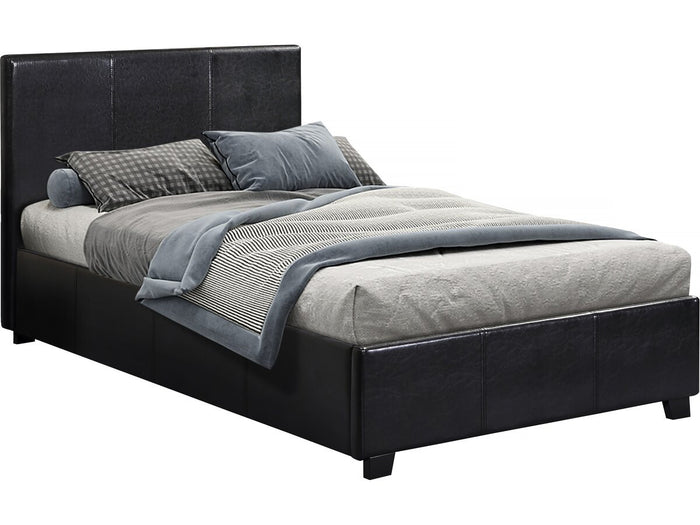 Letto con contenitore  "Carla" - 90 x 190 cm- Nero