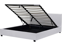 Letto doppio con contenitore  "Carla"- 160 x 200 cm  - Bianco