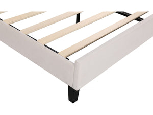 Letto in velluto "Manon" - Beige - 140 x 190 cm