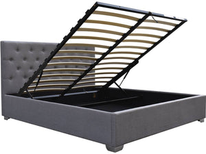 Letto matrimoniale con contenitore "TINO" - 180 x 200 cm - Grigio