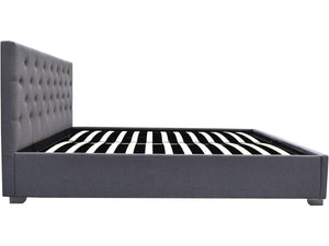 Letto matrimoniale con contenitore "TINO" - 160 × 200 cm - Grigio