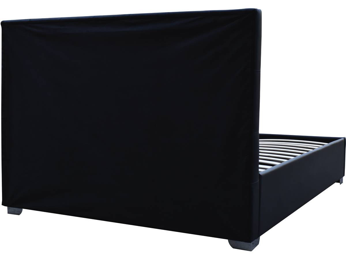 Letto matrimoniale con contenitore "TINO" - 140 × 190 cm - Nero