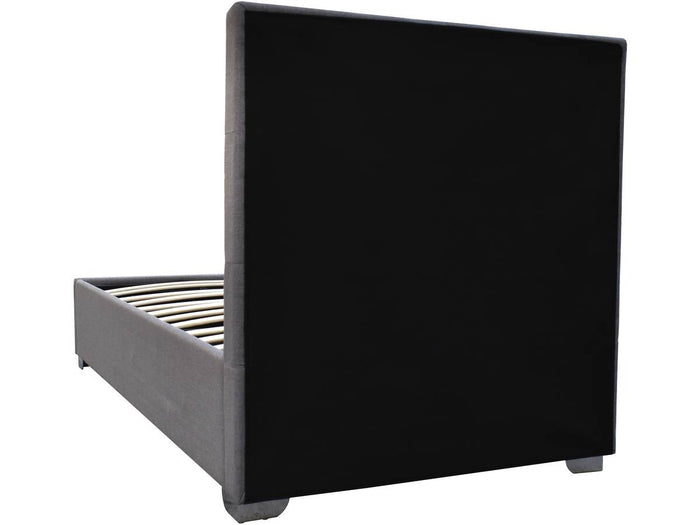 Letto singolo con contenitore "TINO" - 90 × 190 cm - Grigio