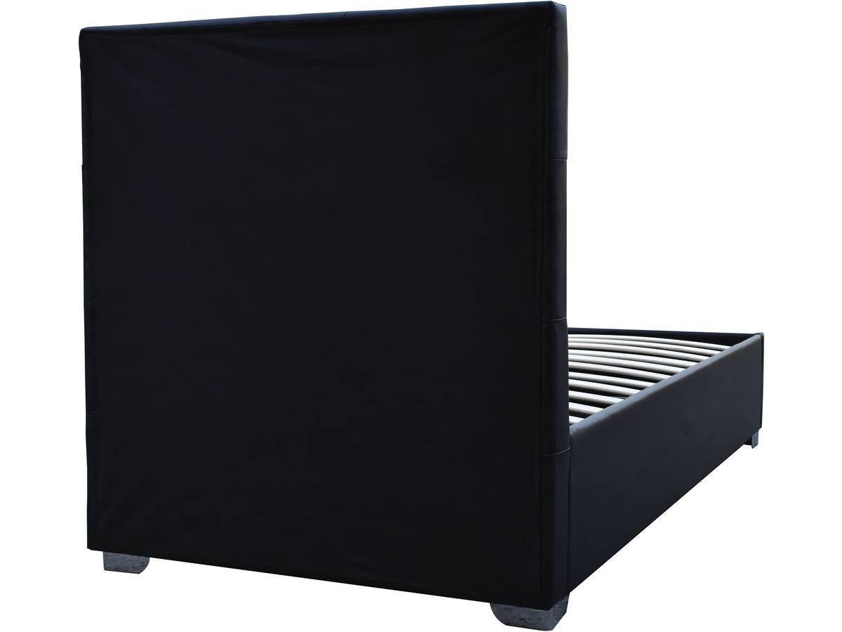 Letto singolo con contenitore "TINO" - 90 × 190 cm - Nero