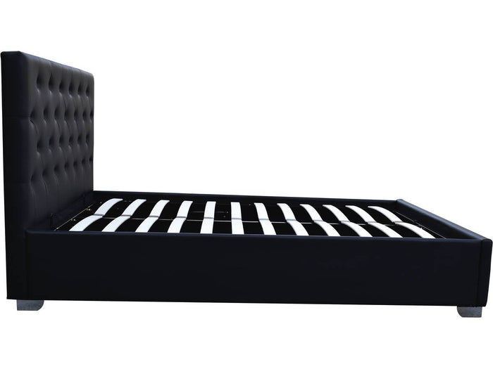 Letto matrimoniale con contenitore "TINO" - 140 × 190 cm - Nero