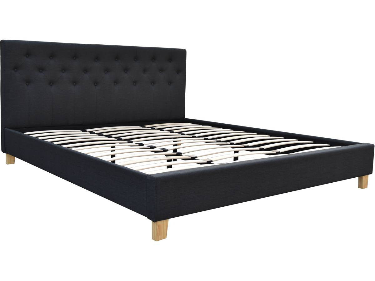 Letto Emmy - 180 x 200 cm - Grigio scuro