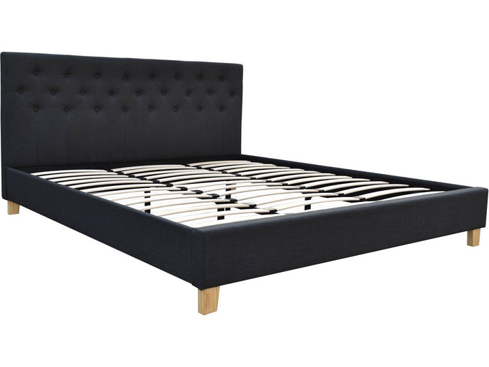 Letto Emmy - 180 x 200 cm - Grigio scuro