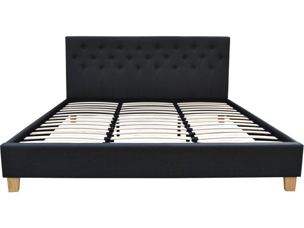 Letto Emmy - 180 x 200 cm - Grigio scuro