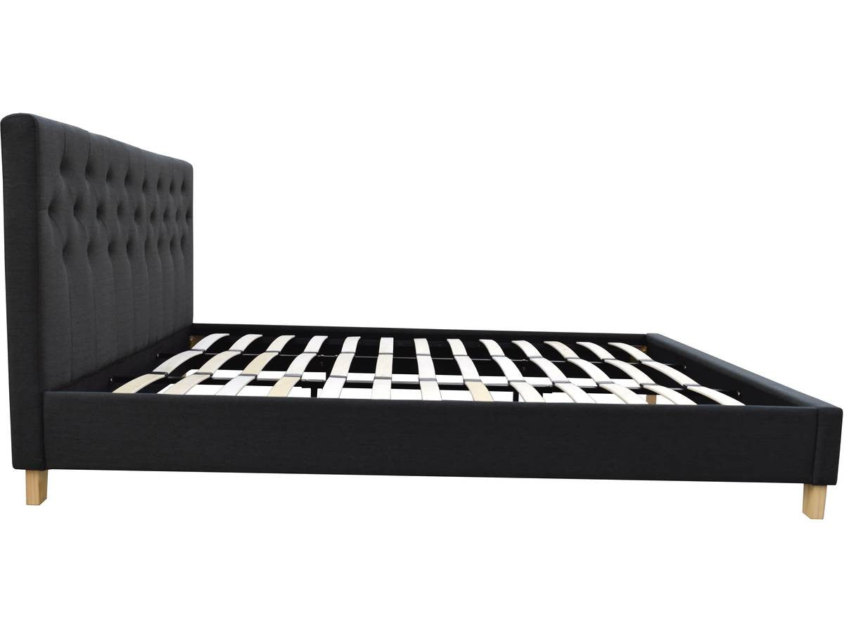 Letto Emmy - 180 x 200 cm - Grigio scuro