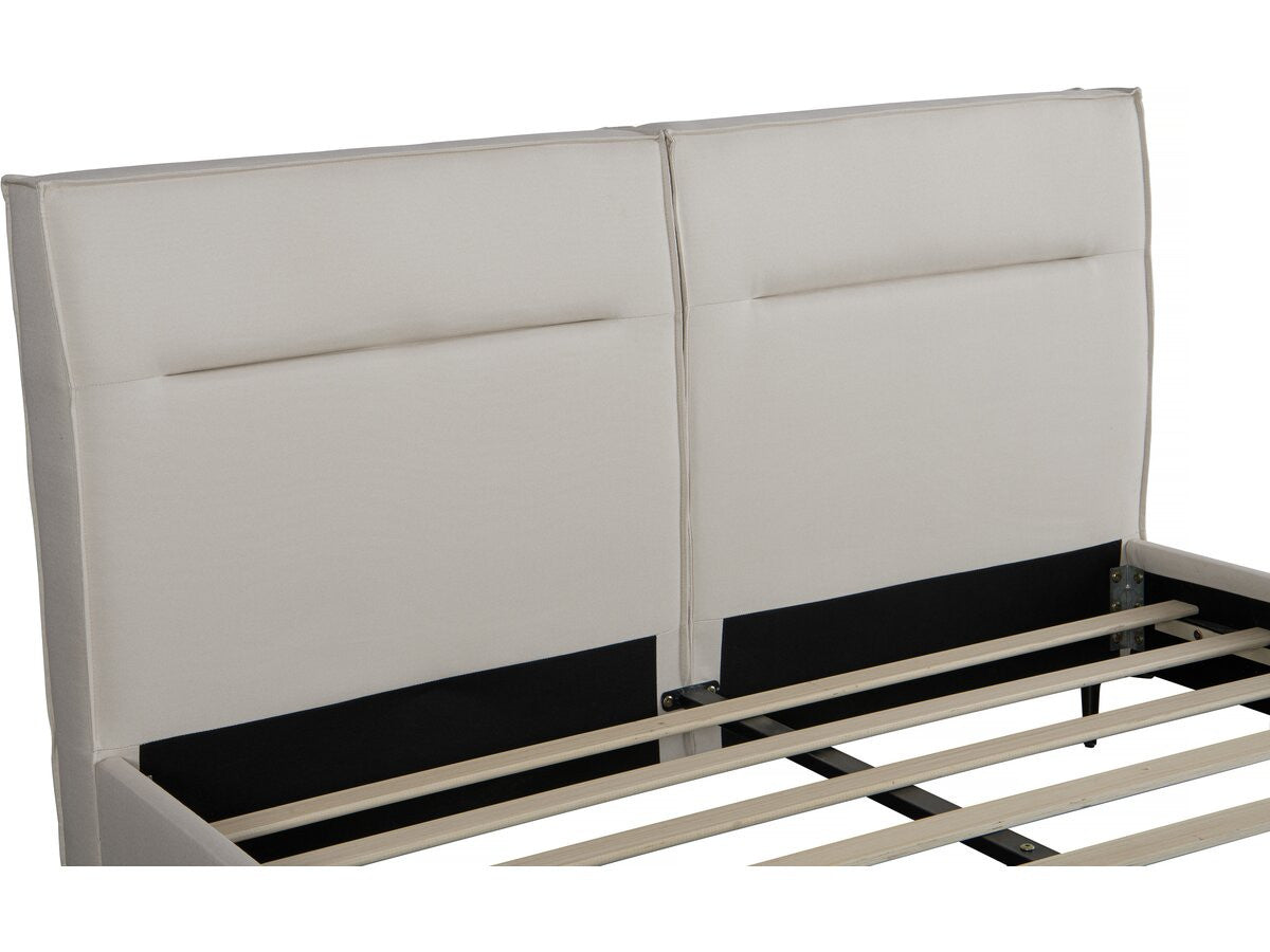 Letto matrimoniale in tessuto di design "Moritz" - 160 x 200 cm - Beige