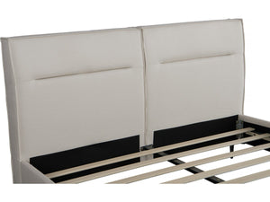 Letto matrimoniale in tessuto di design "Moritz" - 160 x 200 cm - Beige