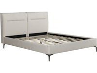 Letto matrimoniale in tessuto di design "Moritz" - 160 x 200 cm - Beige