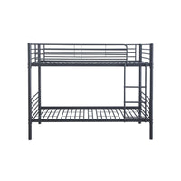 Letto a castello in metallo 90x200 cm SAMMY, colore grigio scuro