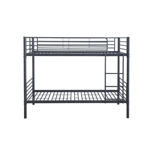 Letto a castello in metallo 90x200 cm SAMMY, colore grigio scuro