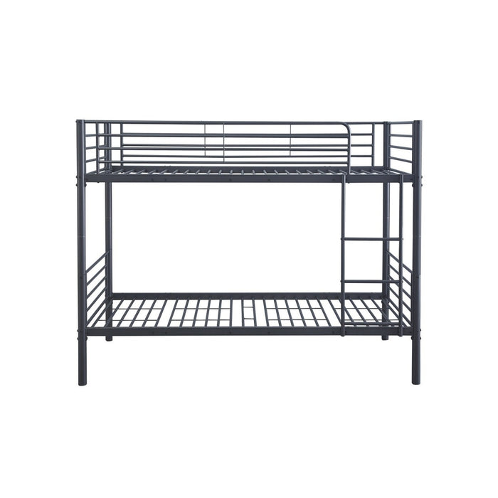 Letto a castello in metallo 90x200 cm SAMMY, colore grigio scuro