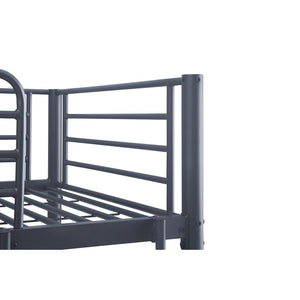 Letto a castello in metallo 90x200 cm SAMMY, colore grigio scuro