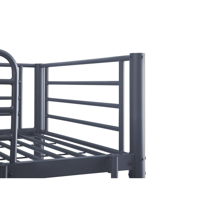 Letto a castello in metallo 90x200 cm SAMMY, colore grigio scuro