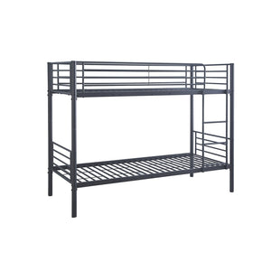 Letto a castello in metallo 90x200 cm SAMMY, colore grigio scuro