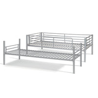 Letto a castello in metallo 90x200 cm SAMMY, colore grigio