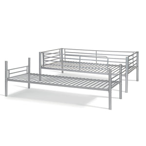 Letto a castello in metallo 90x200 cm SAMMY, colore grigio