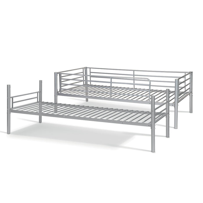 Letto a castello in metallo 90x200 cm SAMMY, colore grigio