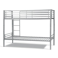 Letto a castello in metallo 90x200 cm SAMMY, colore grigio