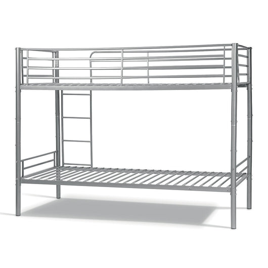 Letto a castello in metallo 90x200 cm SAMMY, colore grigio