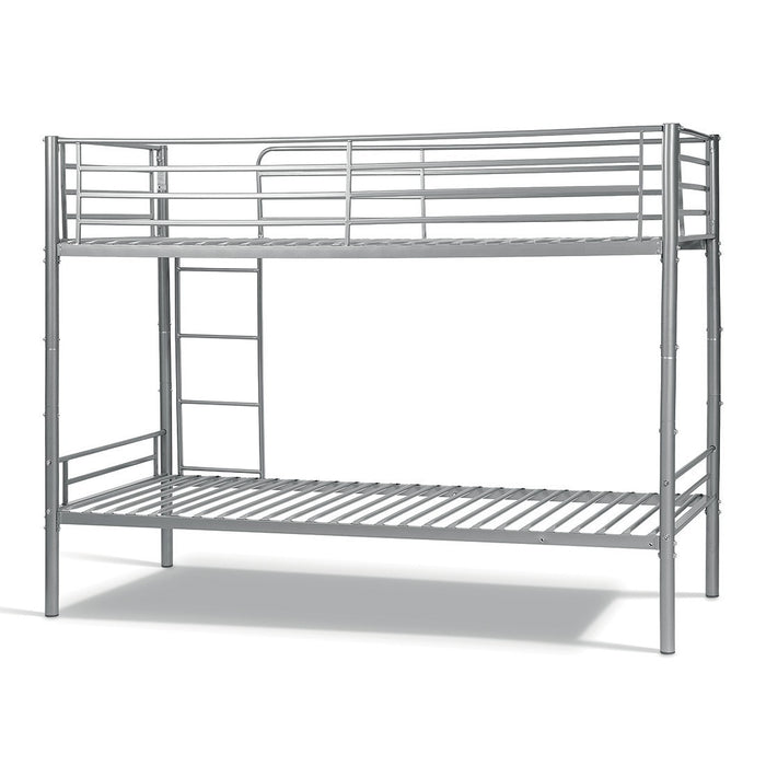 Letto a castello in metallo 90x200 cm SAMMY, colore grigio