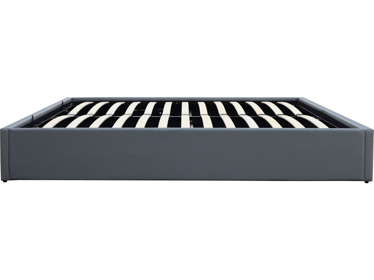 Letto matrimoniale in PVC "Ava" con contenitore - 160 x 200 cm - Grigio