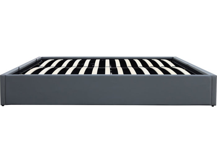 Letto matrimoniale in PVC "Ava" con contenitore - 160 x 200 cm - Grigio