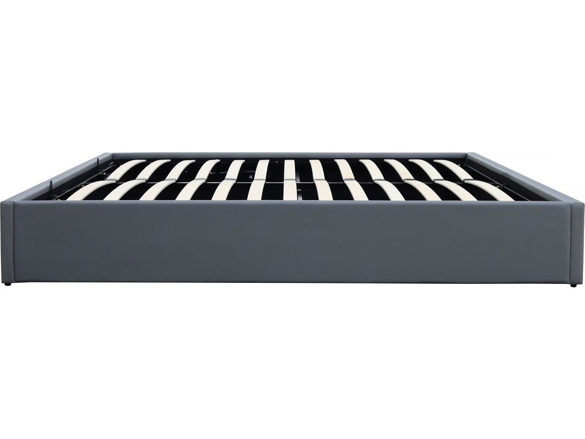 Letto matrimoniale in PVC "Ava" con contenitore - 140 x 190 cm - Grigio