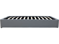 Letto singolo con contenitore in PVC "Ava" - 90 x 190 cm - Grigio