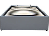 Letto singolo con contenitore in PVC "Ava" - 90 x 190 cm - Grigio