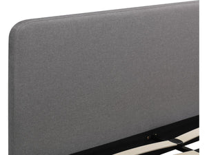 Letto matrimoniale in tessuto "Louise" 160 x 200 cm - Grigio