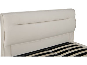 Letto matrimoniale con contenitore in velluto "Chamonix" - 160 x 200 cm - Beige