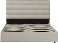 Letto matrimoniale in velluto di design Livigno - 160 x 200 cm - Beige