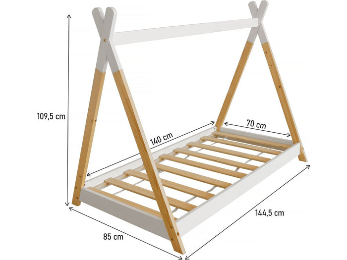 Letto Tipi  "Melissa" 70 x 140 cm - Bianco