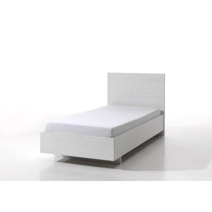 Letto per bambini robusto 90x200 colore bianco effetto legno collezione OLGA