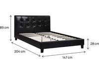 Letto JULIA - 140 x 190 cm - Nero